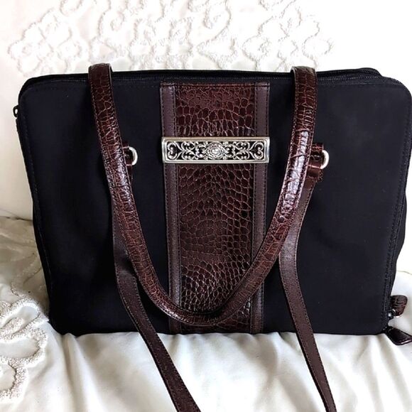 Brighton -One World Satchel, Briefcasette -Dual Handle Shoulder Bag - Picture 3 of 17